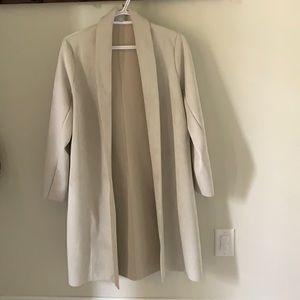Zara beige suede coat size medium